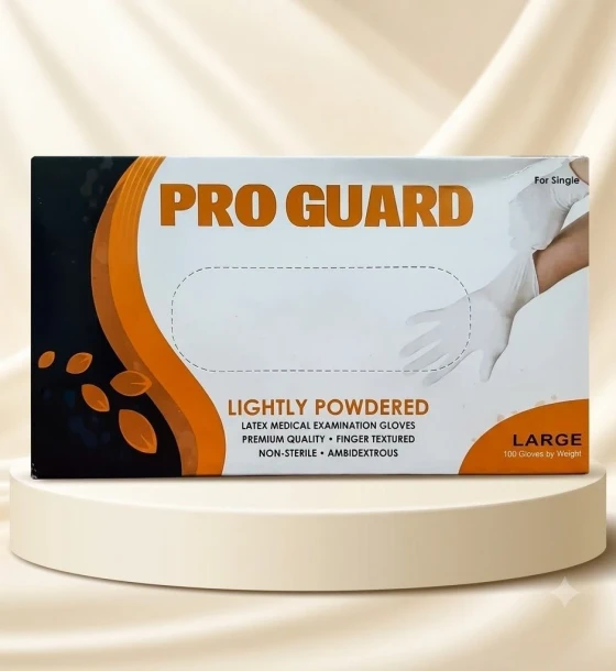 جلفز لاتكس (PRO GUARD) بدون البودر كبير LARGE عبوة 100 تايلندي