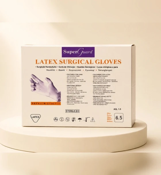 جلفز معقم (SUPER GUARD)مقاس 6.5 عبوة 50 زوج - هندي