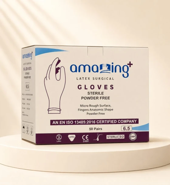 جلفز معقم (AMAZING )مقاس 6.5بدون بودر عبوة 50 زوج بالباكت هندي