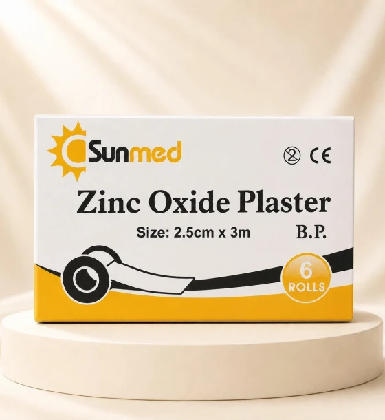 بلاستر لصقة زنك اوكسايد (ابيض) مقاس 2.5 سم * 3 متر سنميد - 24ح/ب - 720ح/ك